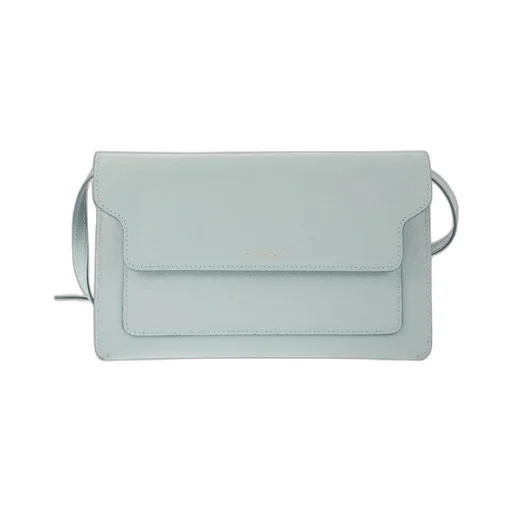 Logo-Print Leather Crossbody Bag