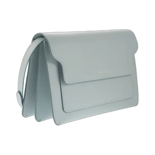 Logo-Print Leather Crossbody Bag