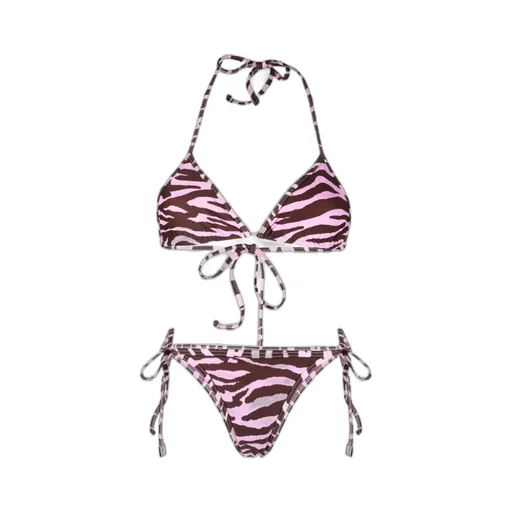 The Attico Zebra-Printed Two-Piece Bikini Set