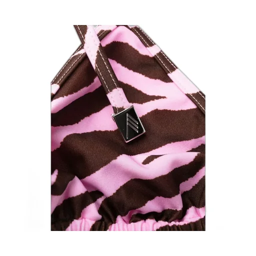 The Attico Zebra-Printed Two-Piece Bikini Set