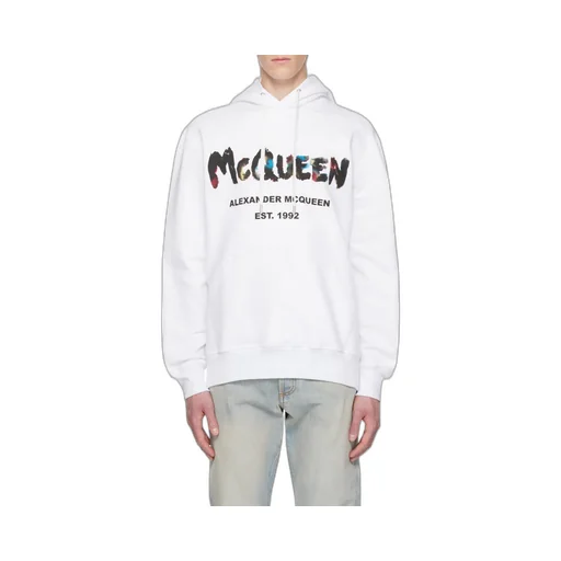 Graffiti-Print Cotton Hoodie