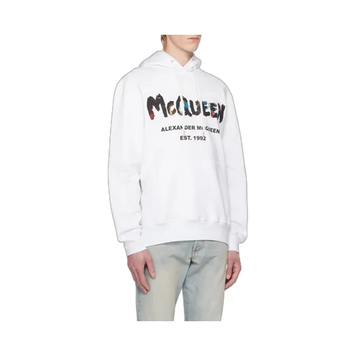 Graffiti-Print Cotton Hoodie