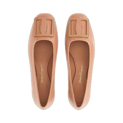 Thick Button Ballet Flats