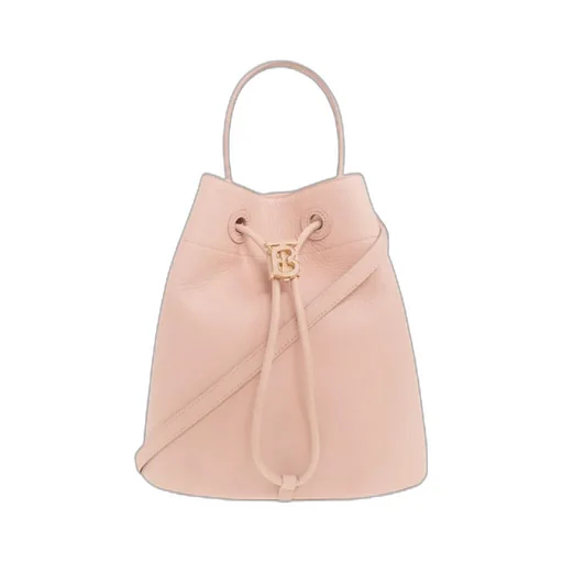 Burberry Logo Plaque Drawstring Bucket Bag