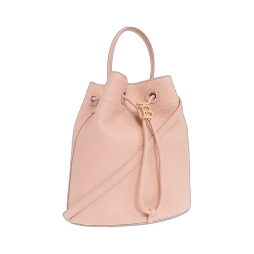 Burberry Logo Plaque Drawstring Bucket Bag