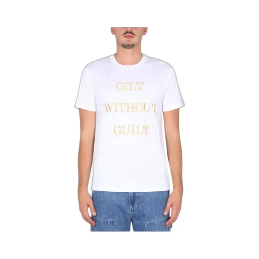 Slogan T-Shirt With Round Neck