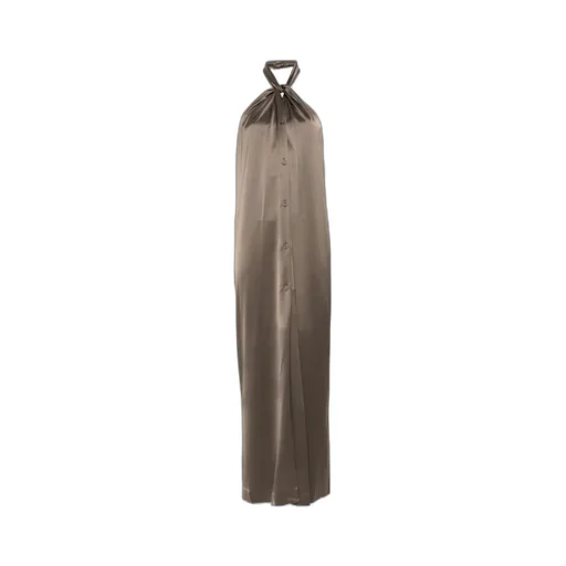Elima Satin Halterneck Dress