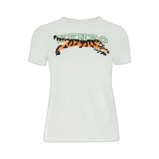 Kenzo Tiger Motif Embroidered Crewneck T-Shirt