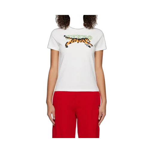 Kenzo Tiger Motif Embroidered Crewneck T-Shirt
