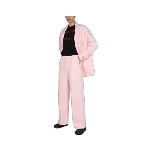 Raf Simons Relaxed Fit Wide Leg Jeans
