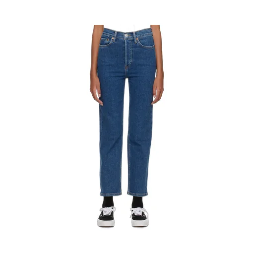 Re/Done 70S Ultra Rise High Waist Cropped Jeans