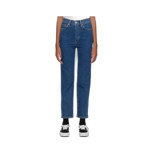 Re/Done 70S Ultra Rise High Waist Cropped Jeans