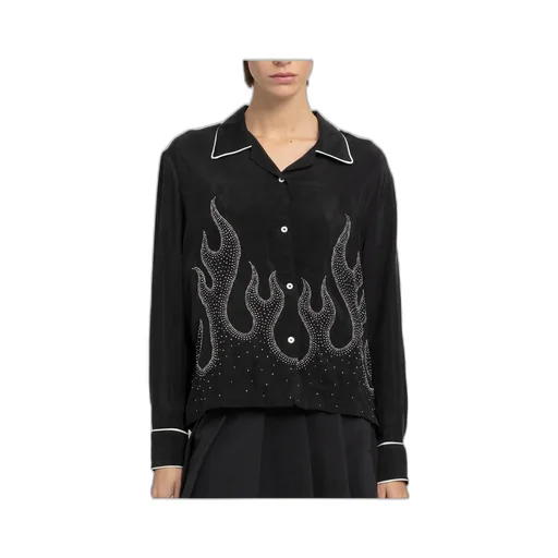 Flame-Embroidered Shirt