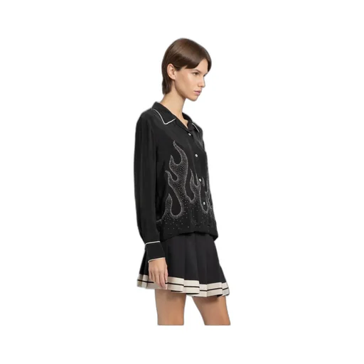 Flame-Embroidered Shirt