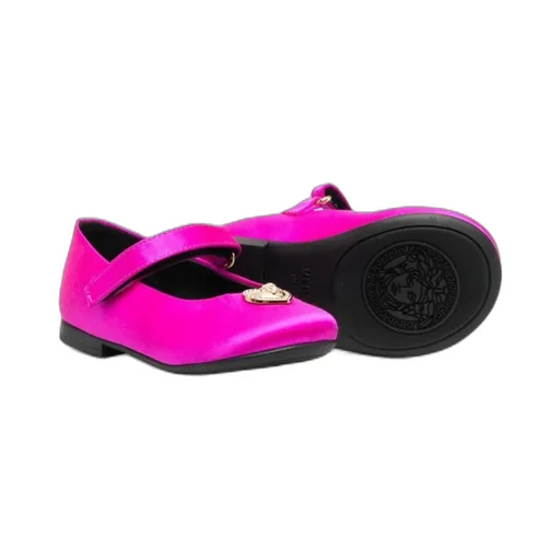 Medusa-Plaque Detail Ballerina Shoes