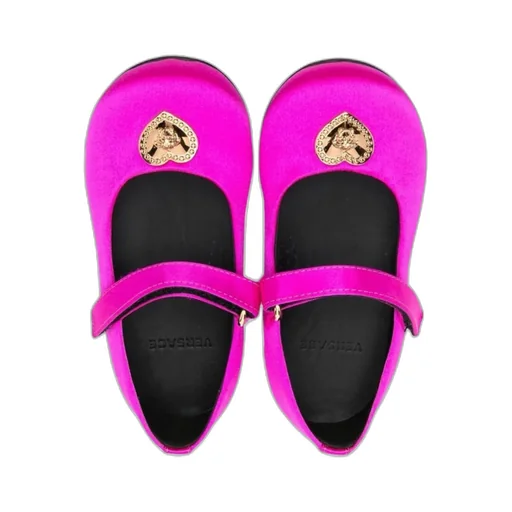 Medusa-Plaque Detail Ballerina Shoes