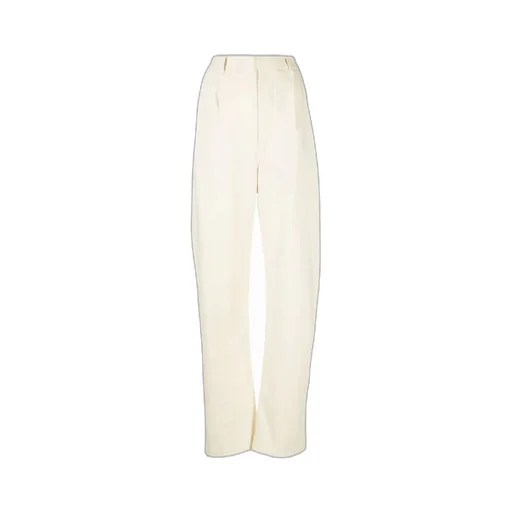 Straight-Leg Cotton-Blend Trousers