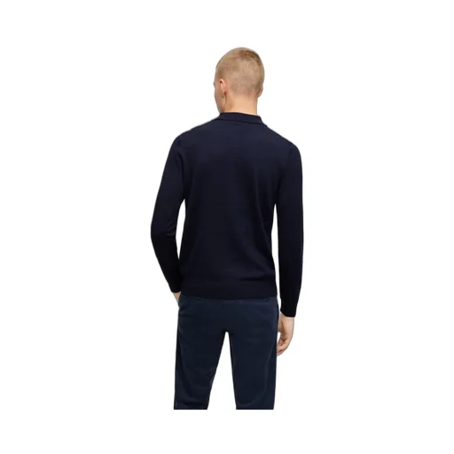 Boss Hugo Boss Logo Embroidered Long-Sleeved Polo Shirt