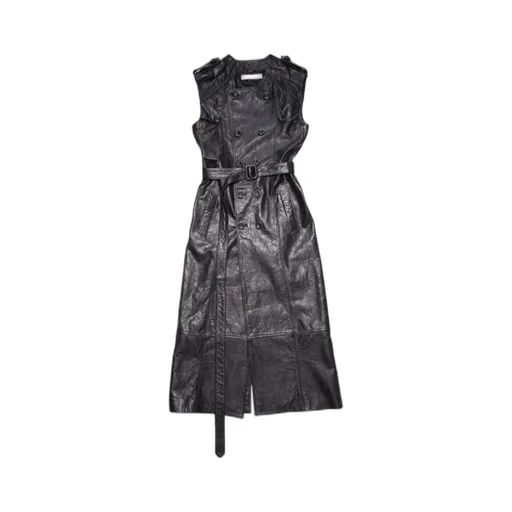 Sleeveless Double-Breasted Coat