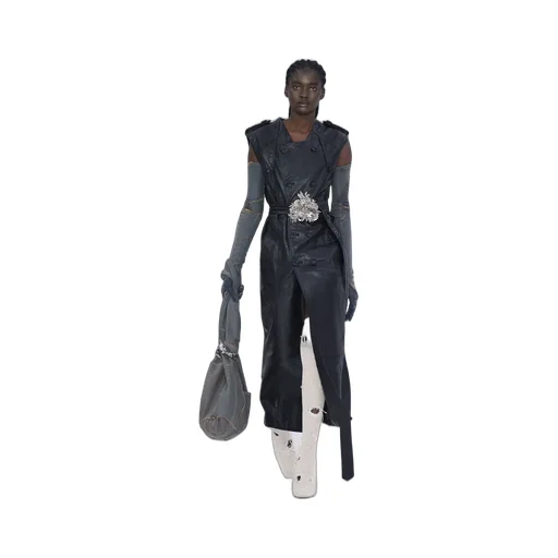 Sleeveless Double-Breasted Coat
