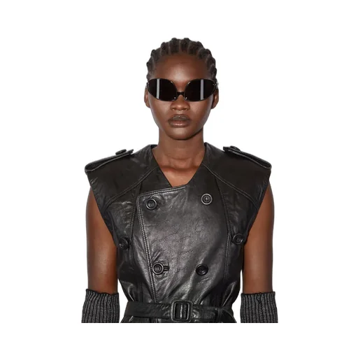 Sleeveless Double-Breasted Coat