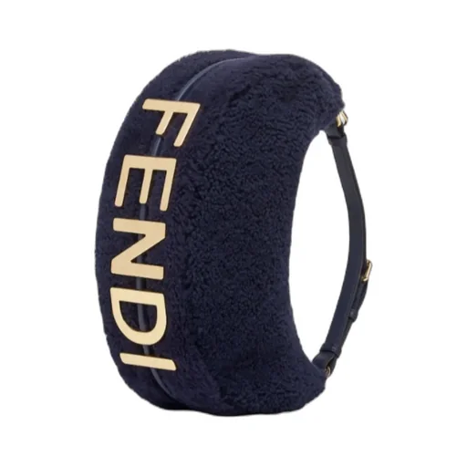 Dark Blue Sheepskin Bag