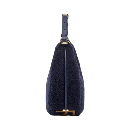 Dark Blue Sheepskin Bag