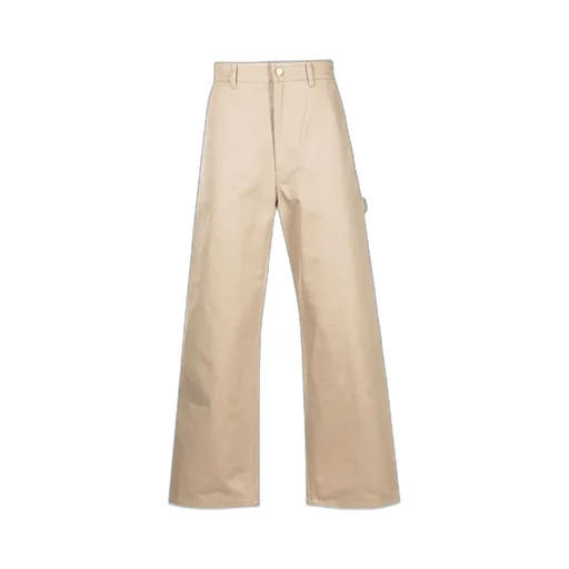 Straight-Leg Cotton Trousers