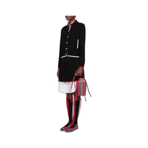 Thom Browne Rwb-Striped Mini Bucket Bag