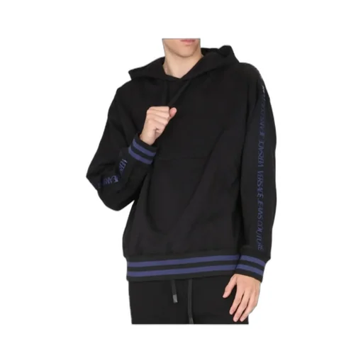 Versace Jeans Couture Logo Tape Drawstring Hoodie