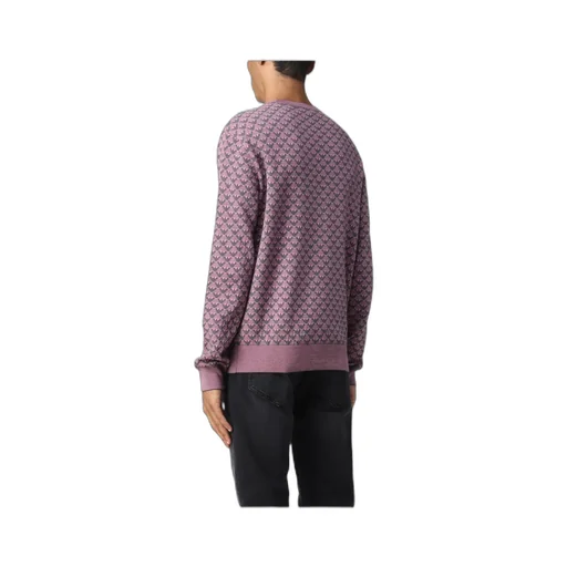 Round-Neck Long-Sleeve Wool Sweater