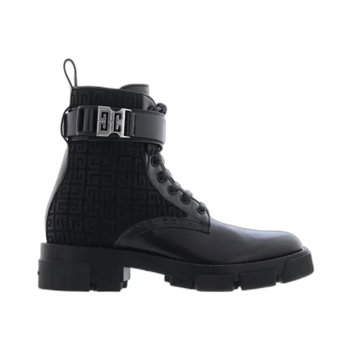 Givenchy Logo Jacquard Lace-Up Ankle Boots