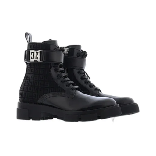 Givenchy Logo Jacquard Lace-Up Ankle Boots