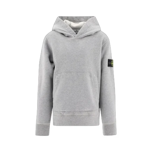 Stone Island Junior Compass-Patch Long-Sleeved Hoodie