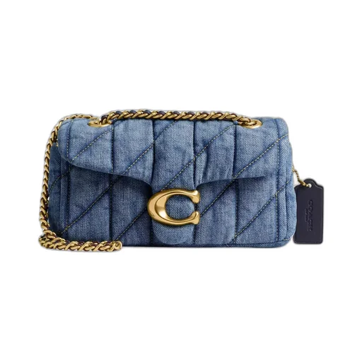 Coach Tabby 20 Logo Plaque Quilted Shoulder Bag