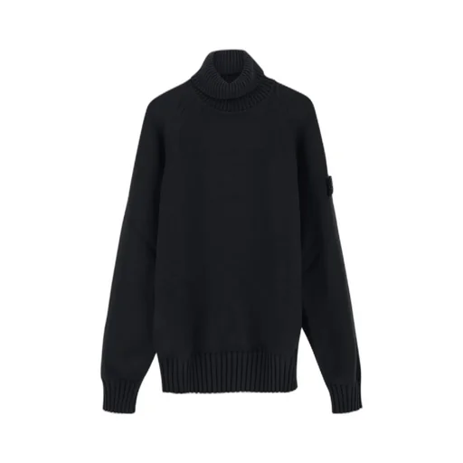 Stone Island Junior Logo Patch Knitted Jumper