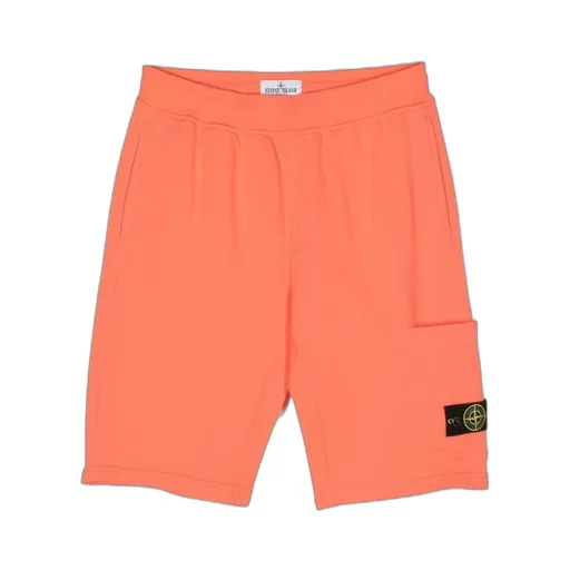 Stone Island Junior Compass-Patch Cargo Track Shorts