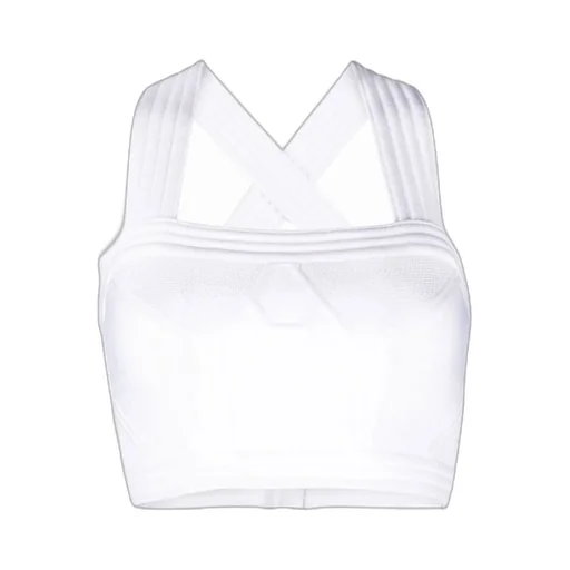 Cropped Geometric-Panelled Top