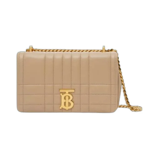 Burberry Lola Logo Plaque Quilted Shoulder Bag