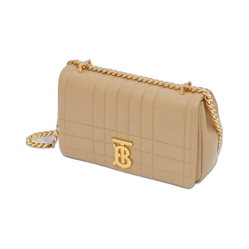 Burberry Lola Logo Plaque Quilted Shoulder Bag