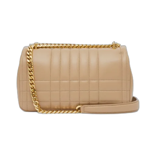 Burberry Lola Logo Plaque Quilted Shoulder Bag