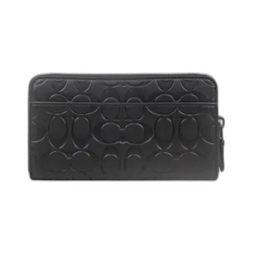 Embossed Zipper Purse