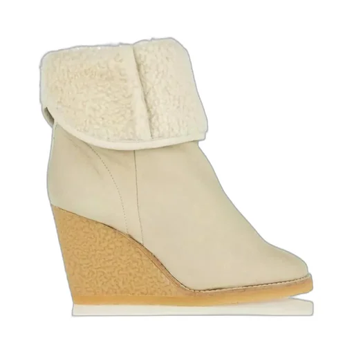Logo Wedges Ankle Boots