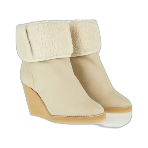 Logo Wedges Ankle Boots