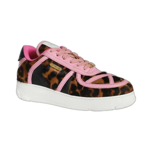 Leopard-Print Lace-Up Trainers