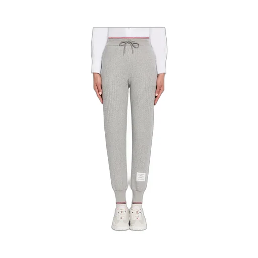 Herringbone Pattern Track Trousers