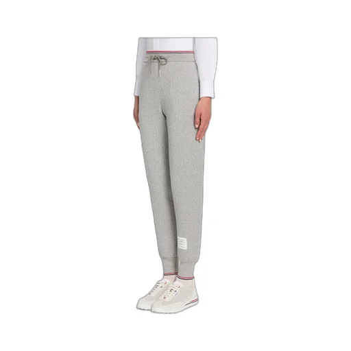 Herringbone Pattern Track Trousers