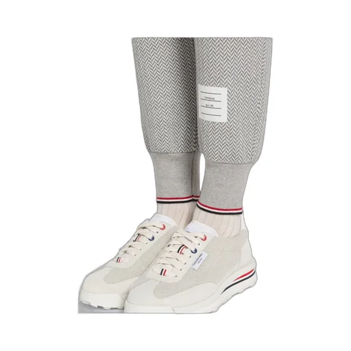 Herringbone Pattern Track Trousers