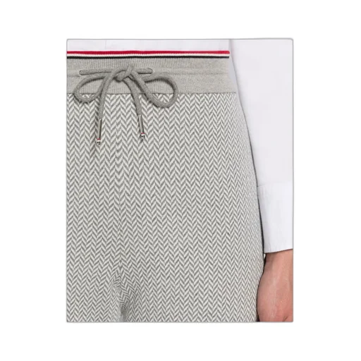 Herringbone Pattern Track Trousers