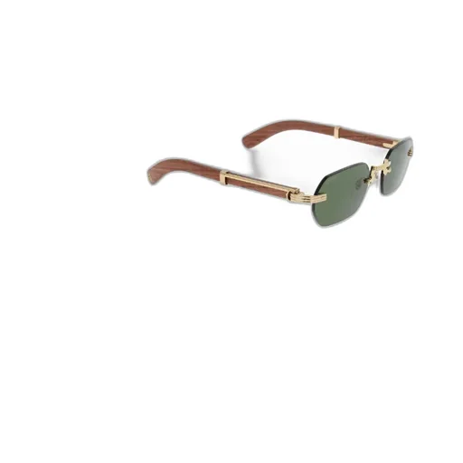 Cartier Rectangular Rimless Sunglasses